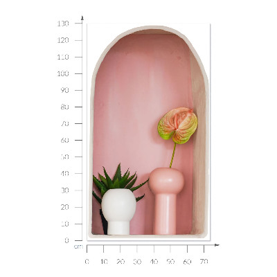 3D effect muursticker 75x130 Subtiele vegetatie