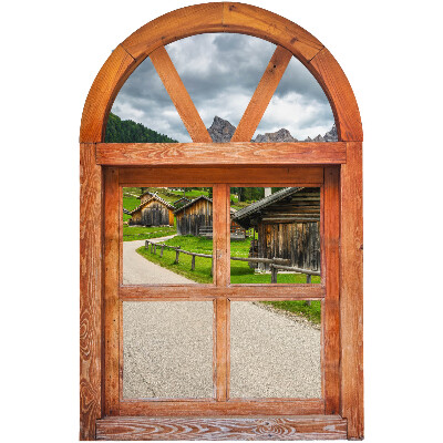 Muursticker 3d uitzicht 85x130 Uitzicht vanuit het raam