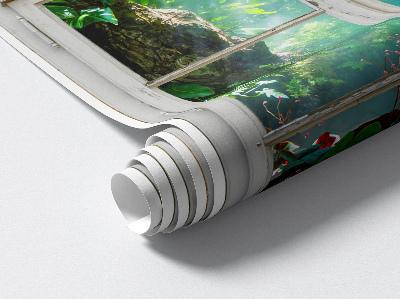 Muursticker 3d uitzicht 83x130 Exotisch uitzicht