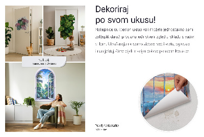 3D wandsticker gat in de muur 130x129 Rotsvenster