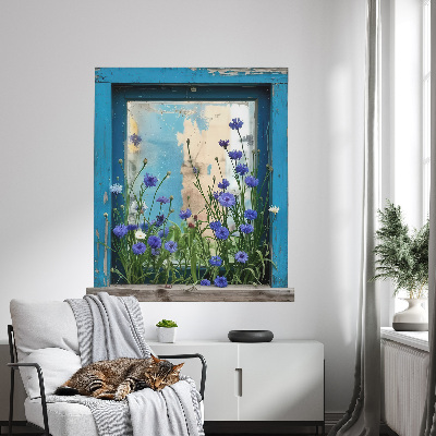 Muursticker 3d uitzicht 115x130 Landelijke charme