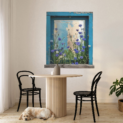 Muursticker 3d uitzicht 115x130 Landelijke charme