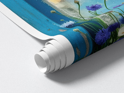 Muursticker 3d uitzicht 115x130 Landelijke charme