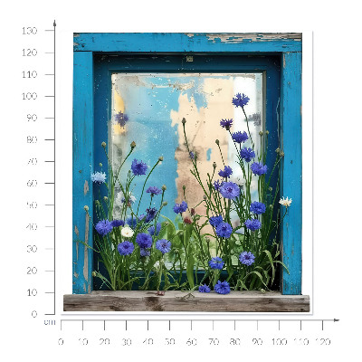 Muursticker 3d uitzicht 115x130 Landelijke charme