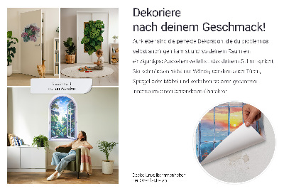 3D wandsticker gat in de muur 130x123 Stadsmarkt