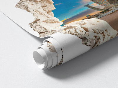 3D wandsticker gat in de muur 130x128 Architectonische ontdekking