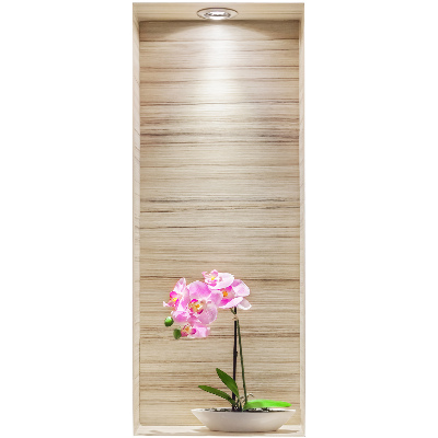 3D effect muursticker 52x130 Orchidee elegantie