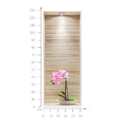 3D effect muursticker 52x130 Orchidee elegantie