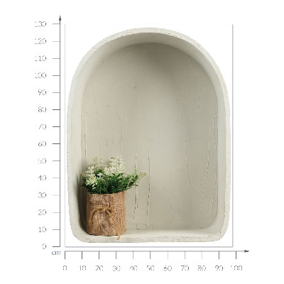 3D effect muursticker 98x130 Jute boeket