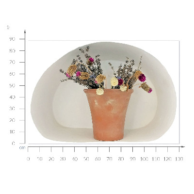 3D effect muursticker 130x88 Gedroogde bloemen