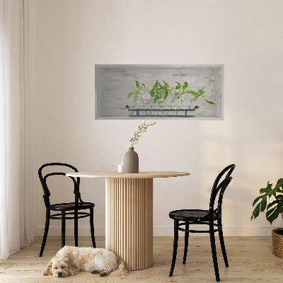 3D effect muursticker 130x56 Bloemen in vazen