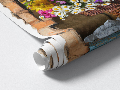 Wandsticker 3D doorkijk 40x60 Rustieke charme