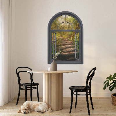 3D muursticker raam 41x60 Bosvenster