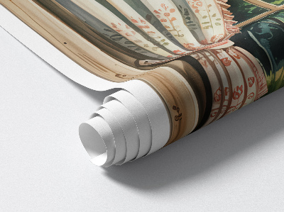 3D muursticker raam 58x60 Idyllisch venster