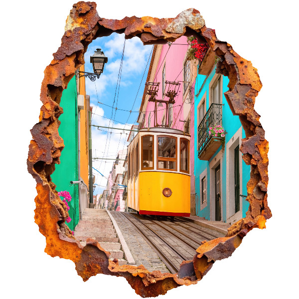 Wandsticker 3D doorkijk 50x60 Nostalgisch landschap