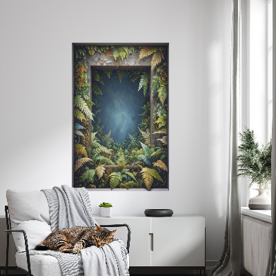 3D muursticker raam 39x60 Natuurlijke harmonie