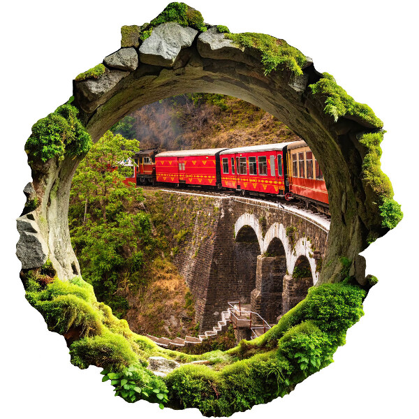 Wandsticker 3D doorkijk 56x60 Groen uitzicht