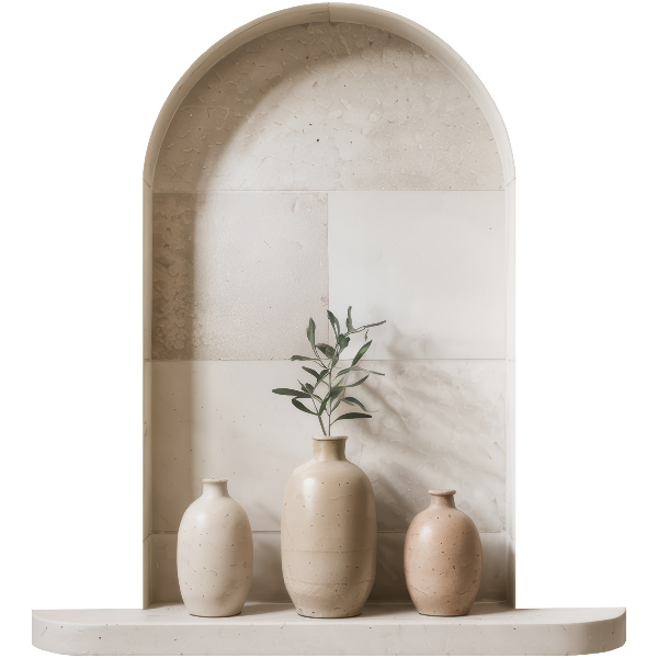 Decoratieve 3d muursticker 54x60 Keramische vazen