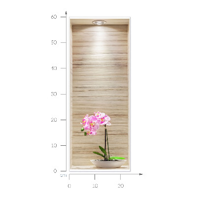 Decoratieve 3d muursticker 24x60 Orchidee elegantie