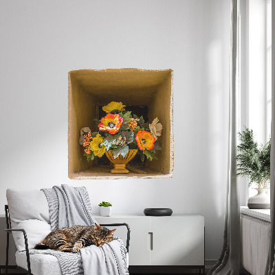 Decoratieve 3d muursticker 57x60 Bloemenvaas