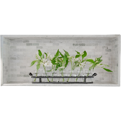 Decoratieve 3d muursticker 60x26 Bloemen in vazen