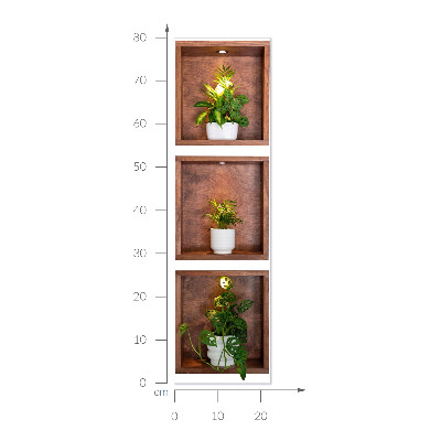 Decoratieve 3d muursticker 23x80 Plantenniches