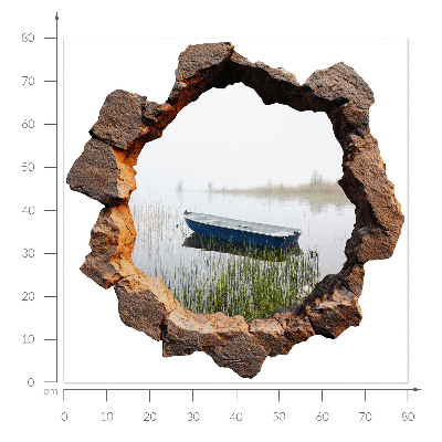 Wandsticker 3D doorkijk 80x79 Steenmeer