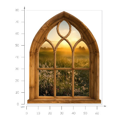 3D muursticker raam 64x80 Raamlandschap