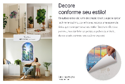 Decoratieve 3d muursticker 54x80 Groene compositie