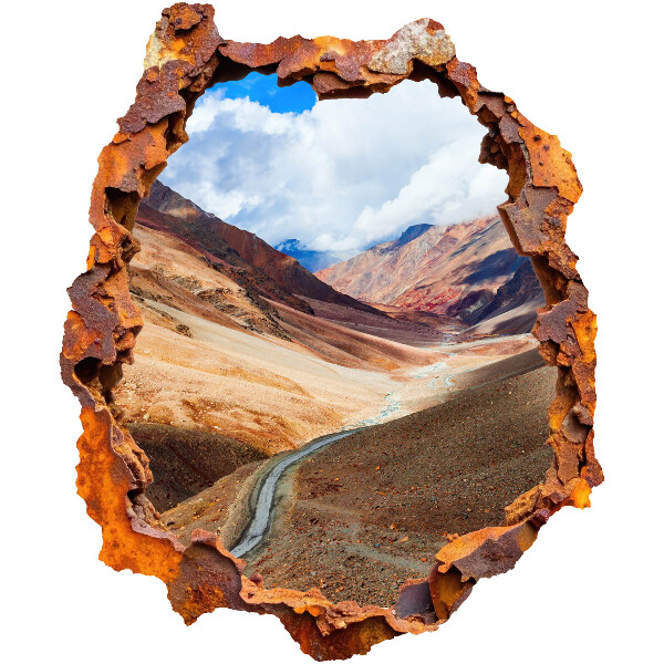 Wandsticker 3D doorkijk 66x80 Berglandschap