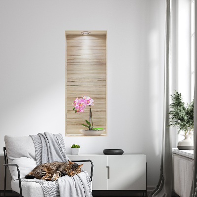 Decoratieve 3d muursticker 32x80 Orchidee elegantie
