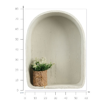 Decoratieve 3d muursticker 60x80 Jute boeket