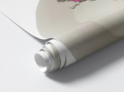 Decoratieve 3d muursticker 80x54 Gedroogde bloemen