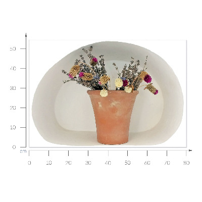 Decoratieve 3d muursticker 80x54 Gedroogde bloemen