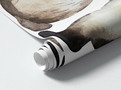 Muur stickers 100x181 Pastelkonijntjes in aquareltechniek