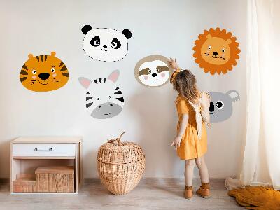 Muur stickers 100x152 Safari met wilde dieren in een charmante editie