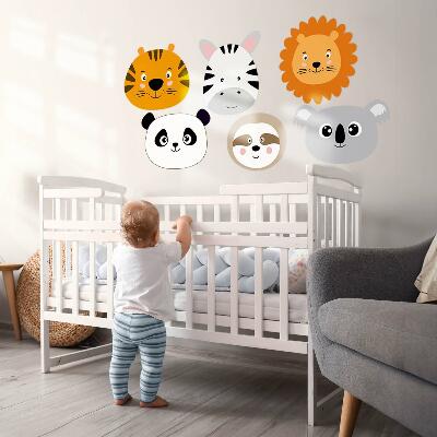 Muur stickers 100x152 Safari met wilde dieren in een charmante editie