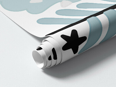 Muur stickers 100x169 Dinosaurussen in pastelkleurige vegetatie