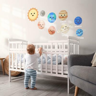 Muur stickers 100x183 Mooie planeten in een kosmische dans