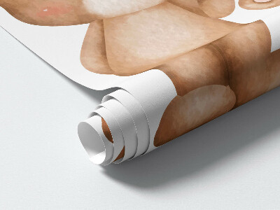 Muur stickers 100x158 Schattige teddyberen in de wolken en sterren