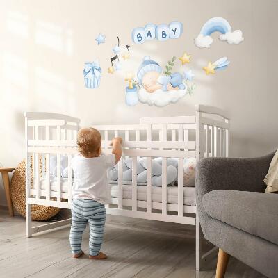 Muur stickers 100x161 Pastelkleurige aquareldecoraties voor een jongen