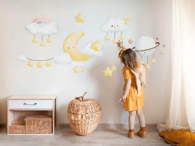 Muur stickers 100x135 Lucht en ruimte in boho-pastelkleuren