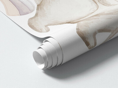 Muur stickers 100x143 Konijntjes met vliegers in pastel boho-stijl