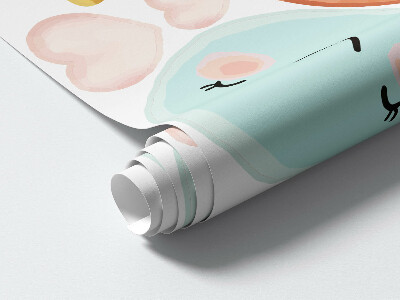 Muur stickers 100x110 Pastelkleurige regenboog met sterren in de natuur