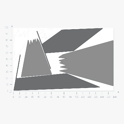 Muur stickers 100x159 Winterse bergtoppen in een illustratief beeld