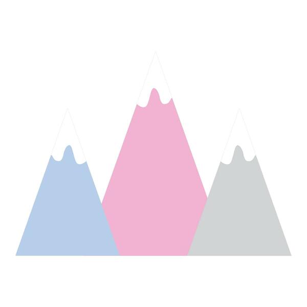 Muur stickers 100x175 Pastelkleurige bergtoppen met besneeuwde toppen