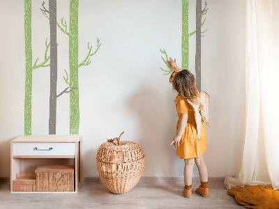 Muur stickers 100x145 Pastelkleurig bos met decoratieve bomen