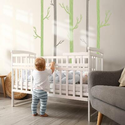 Muur stickers 100x145 Pastelkleurig bos met decoratieve bomen