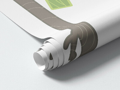 Muur stickers 100x145 Pastelkleurig bos met decoratieve bomen