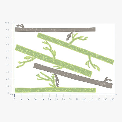 Muur stickers 100x145 Pastelkleurig bos met decoratieve bomen